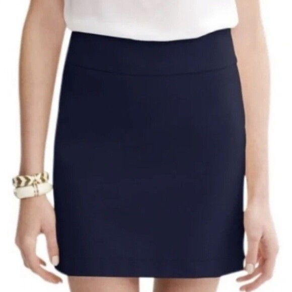 BANANA REPUBLIC Women's Size 10 Mini Skirt Navy Blue Ponte Knit Casual Career - Picture 10 of 10